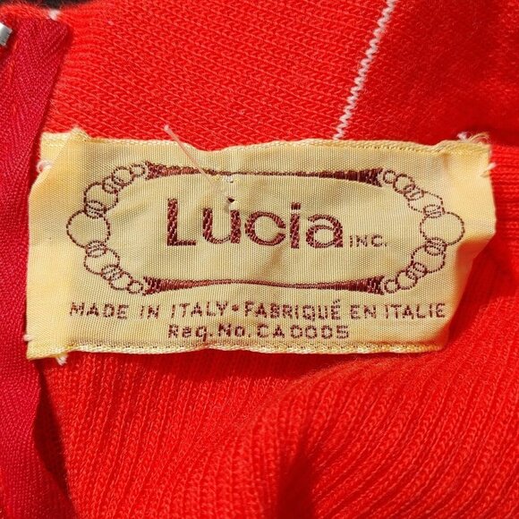 BEAUTIFUL VINTAGE LUCIA Long Sleeve Knit Dress Women's Size Small 70s Chevron - Picture 2 of 8